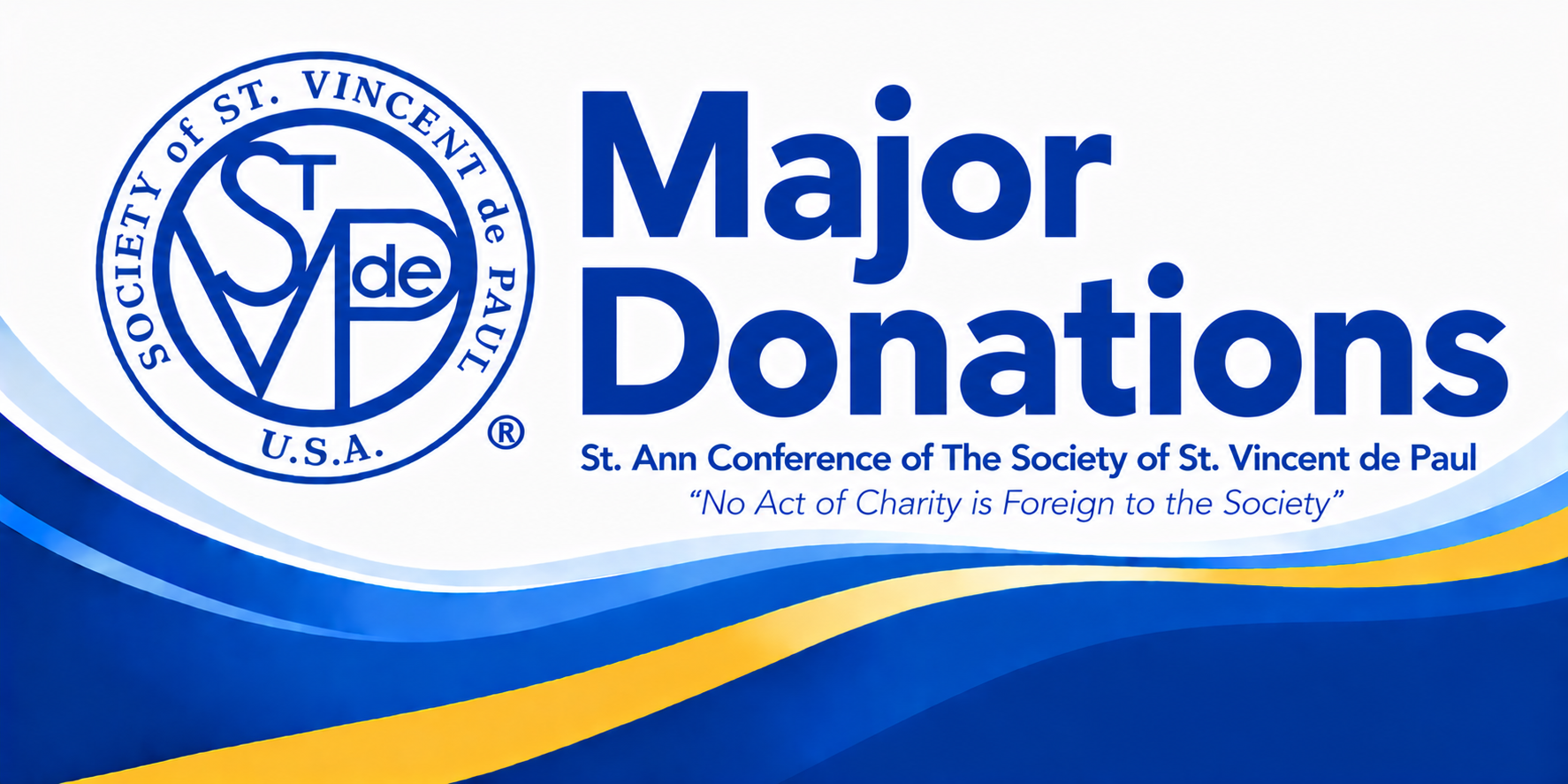 major donations graphic header